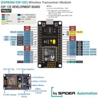 SPIDER Automation (ESP8266 ESP-12E NodeMCU) Wi-Fi Wireless Transceiver Module Development Board Lua Script (AMICA) CP2102