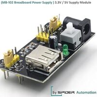 SPIDER Automation (MB-102 Breadboard Power Supply) 3.3V / 5.0V Power Supply Module
