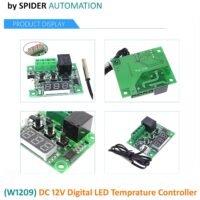 SPIDER Automation (W1209 Temperature Controller Module) DC 12V Digital LED Controller with Waterproof NTC Sensor