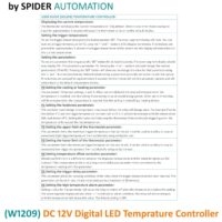 SPIDER Automation (W1209 Temperature Controller Module) DC 12V Digital LED Controller with Waterproof NTC Sensor