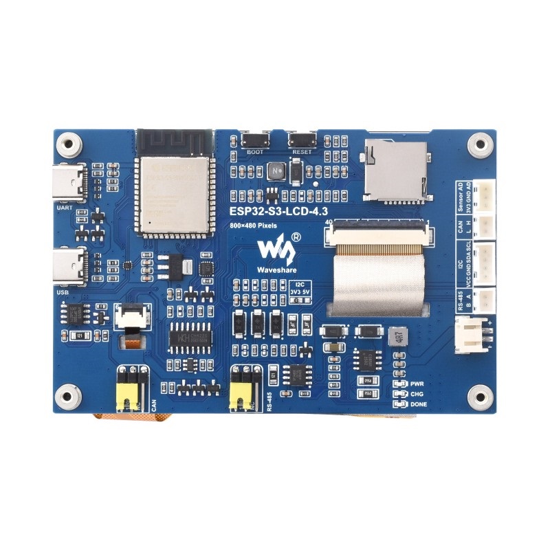 (SPIDER Automation) Waveshare ESP32-S3 4.3-Inch Capacitive Touch Display Development Board | 800?480 HMI Touchscreen - Image 5