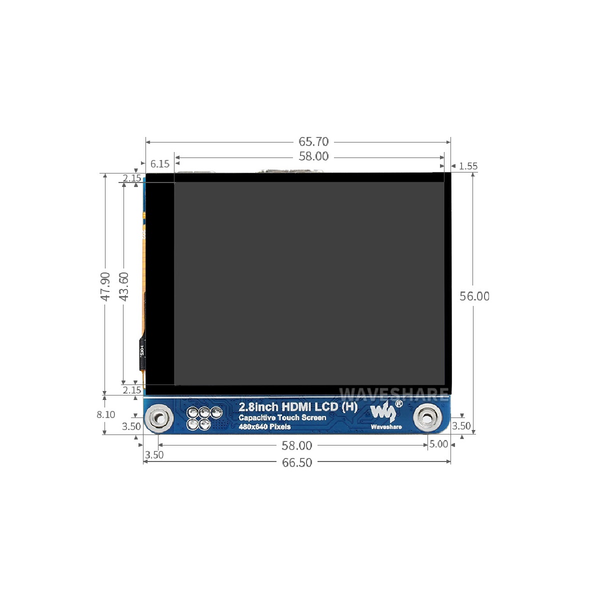 Waveshare 2.8inch HDMI IPS LCD Display - Image 3