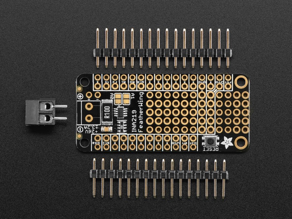 (SPIDER Automation) Adafruit INA219 FeatherWing Power Monitor | INA219B, I2C High-Side Current & Voltage Sensing | ±3.2A, 26V DC, 12-Bit ADC - Image 2