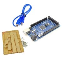 Mega 2560 Atmega2560-16au compatible with Arduino + Cable + Transparent acrylic case