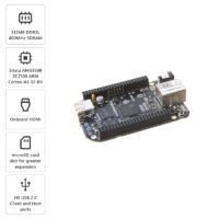 Beaglebone Black Rev C P/N-102110420 with ARM Cortex-A8, 32bit, 512MB RAM, 4GB Flash.