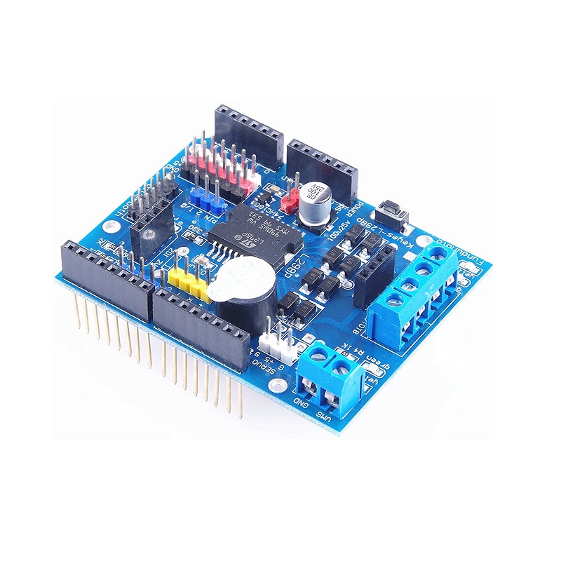 (SPIDER Automation) L298P Dual DC Motor & Servo Driver Shield | 2A Max Drive Current | For Arduino