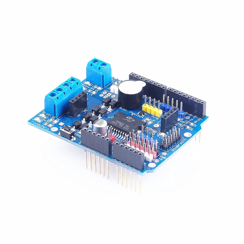 (SPIDER Automation) L298P Dual DC Motor & Servo Driver Shield | 2A Max Drive Current | For Arduino - Image 2