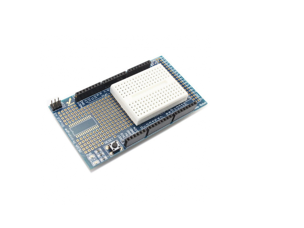 (SPIDER Automation) Prototype Shield V3.0 with Mini Breadboard | Prototyping Expansion Board | For Arduino Mega