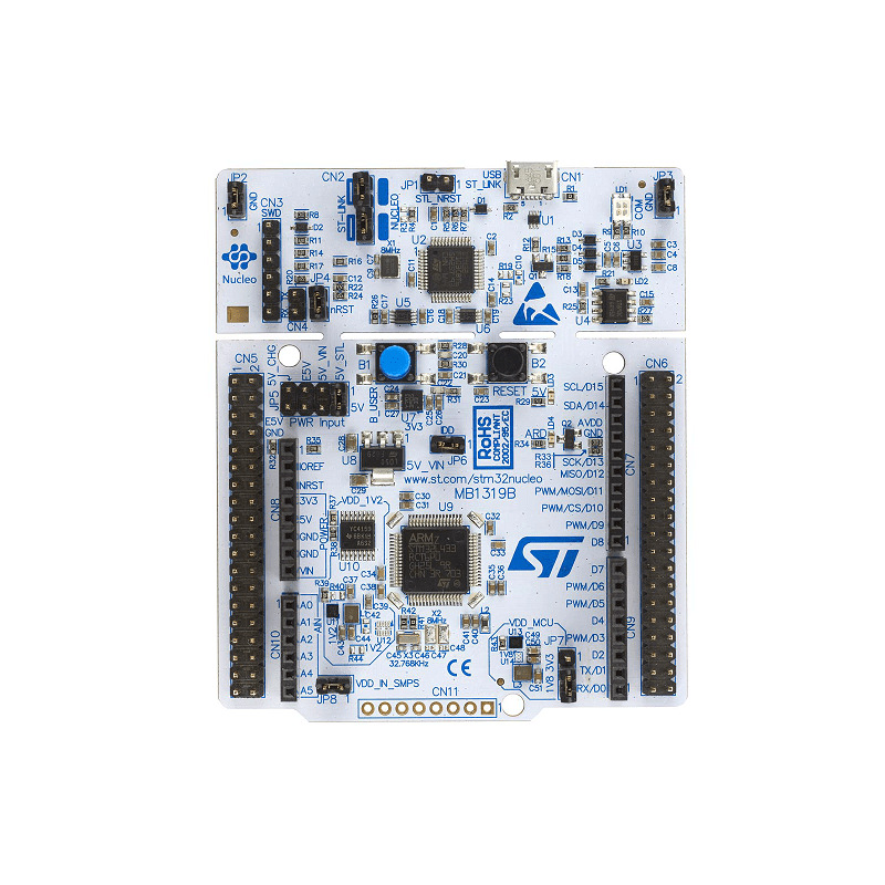 (SPIDER Automation) NUCLEO-L433RC-P STM32 Nucleo-64-P Development Board | STM32L433RC ARM Cortex-M4 | SMPS & On-Board Programmer