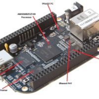 Beaglebone Black Rev C P/N-102110420 with ARM Cortex-A8, 32bit, 512MB RAM, 4GB Flash.