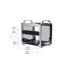 DeskPi RackMate T0 Rackmount, 10 Inch 4U Server Cabinet for Network, Servers, Audio, and Video Equipment