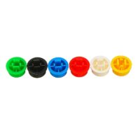 12x12x7.3 mm Round Cap for Square tactile Switch ? Black (10 Pcs.)