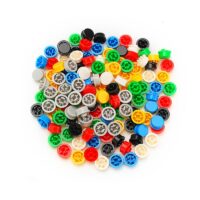 12x12x7.3 mm Round Cap for Square tactile Switch ? Black (10 Pcs.)