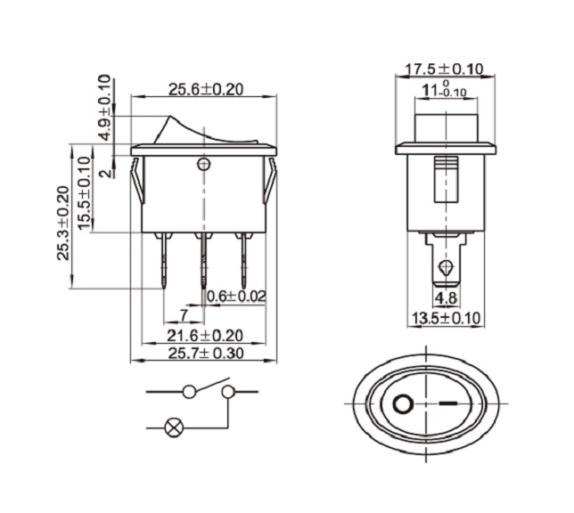 KCD105-BSS_25 Rocker Switch | 25mm Stainless Steel Power Toggle - Image 2