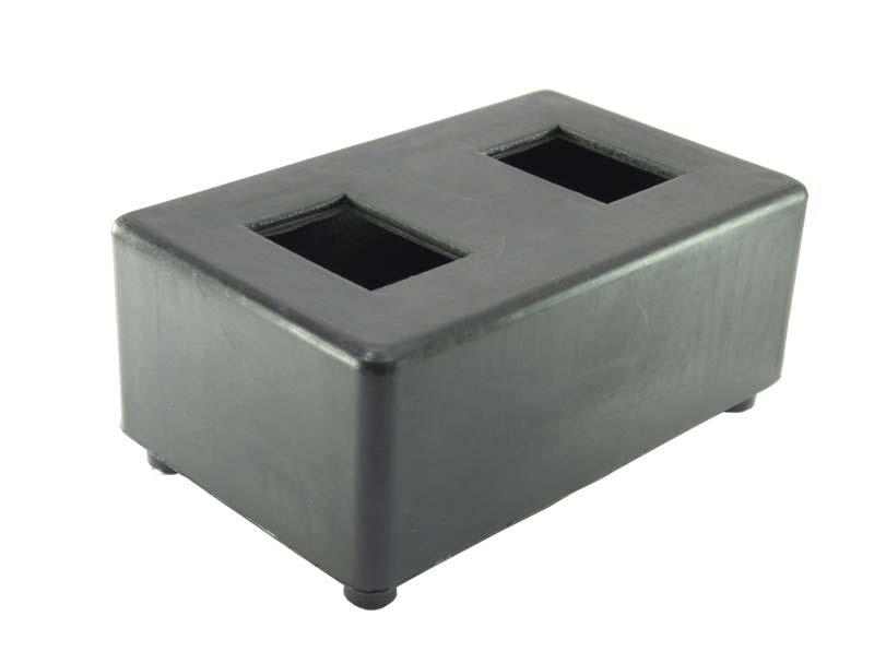 Two Button Remote Control Switch Box for 2 DPDT Rocker Switches | Black | Plastic | Pack of 2
