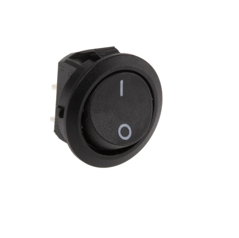KCD1-108 SPST ON-OFF Rocker Switch | 3A 250V AC | 2 Pin | Round Panel Mount | Black - Image 5
