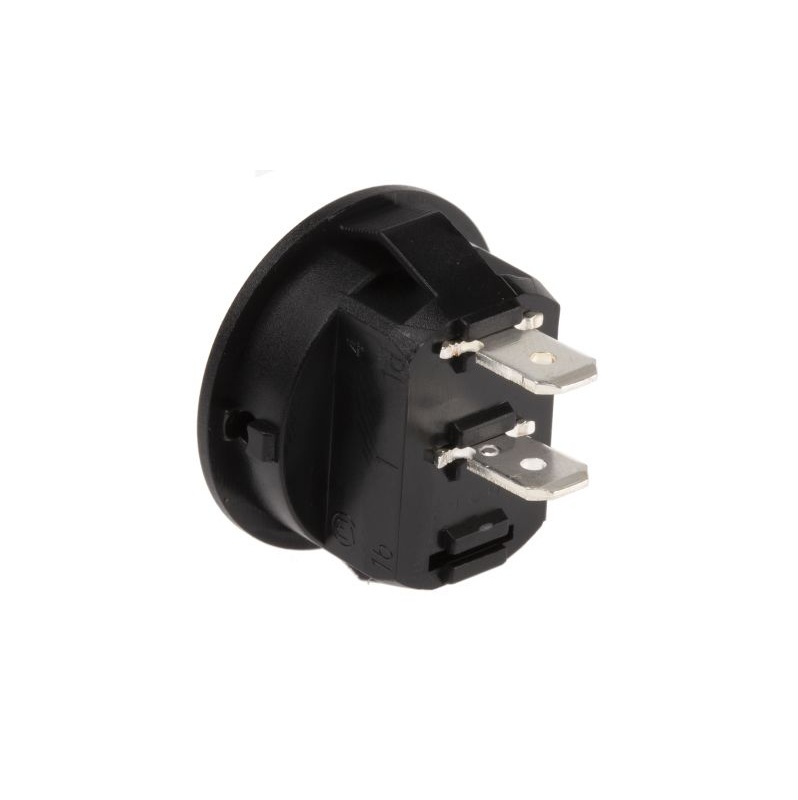 KCD1-108 SPST ON-OFF Rocker Switch | 3A 250V AC | 2 Pin | Round Panel Mount | Black - Image 4