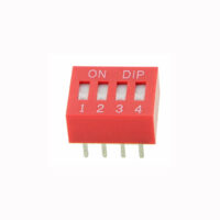 4 Way Slide Switch 2.54mm Pitch (Pack of 3)