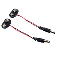 9v Battery Snap Connector + DC Jack(Battery Connector Cap) ? 2pcs