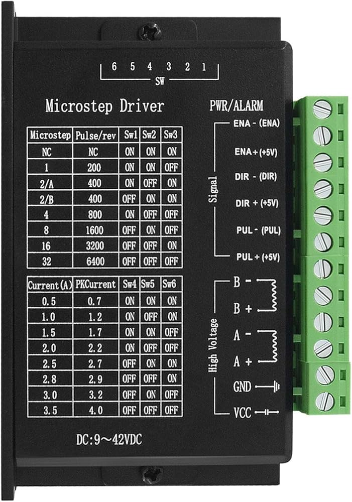 TB6600 0.2-5A CNC Controller Stepper Motor Driver Single Axes Two Phase Hybrid Stepper Motor for CNC