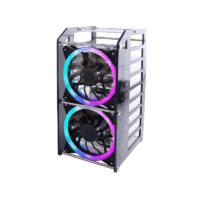 52Pi Raspberry Pi Cluster Case, with Fan120mm RGB LED 5V Fan for Raspberry Pi 4B/3B