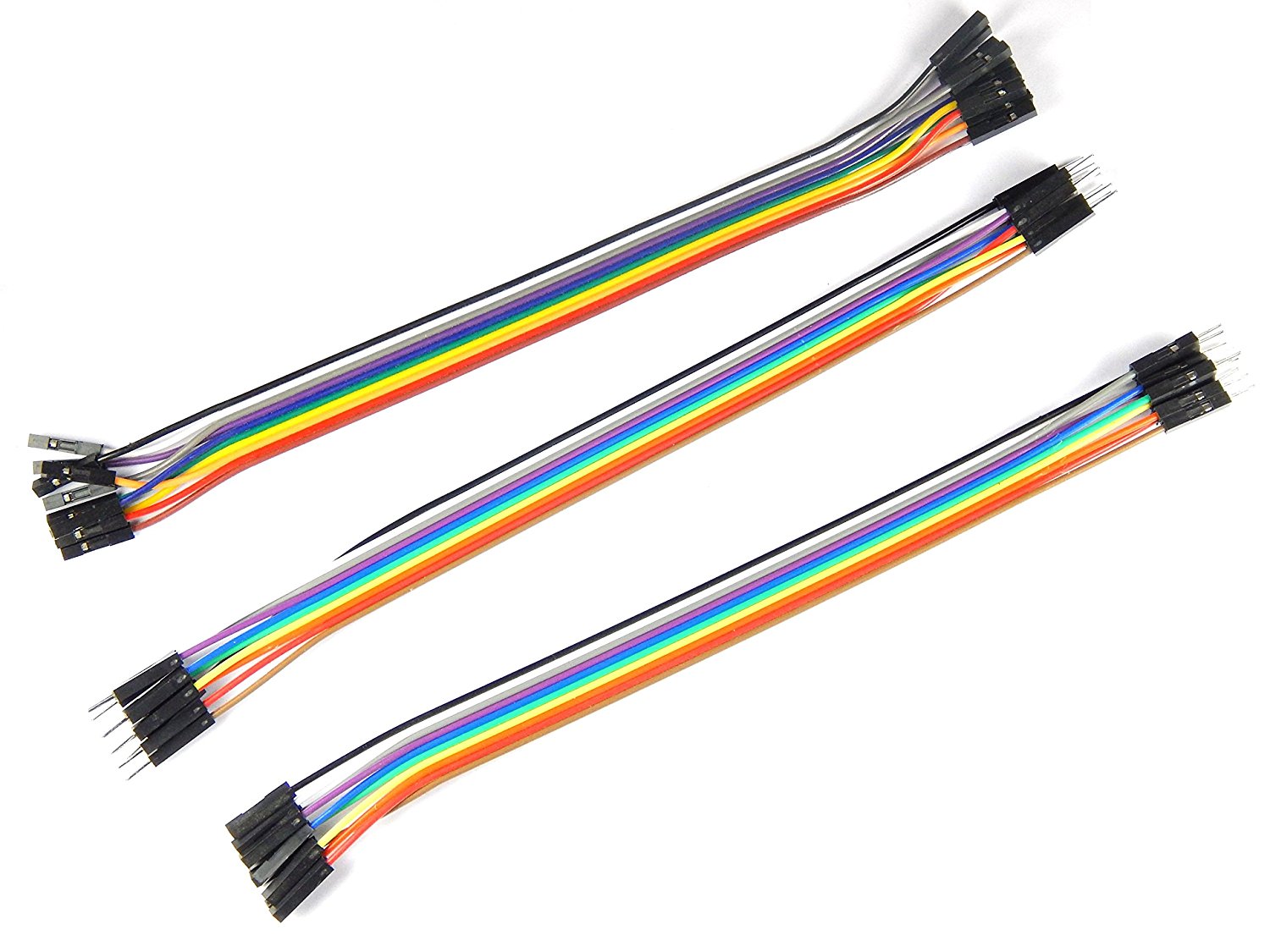 20 cm Dupont Jumper Wire Combo Pack (Male-to-Male, Male-to-Female, Female-to-Female) | 30-Piece Assortment