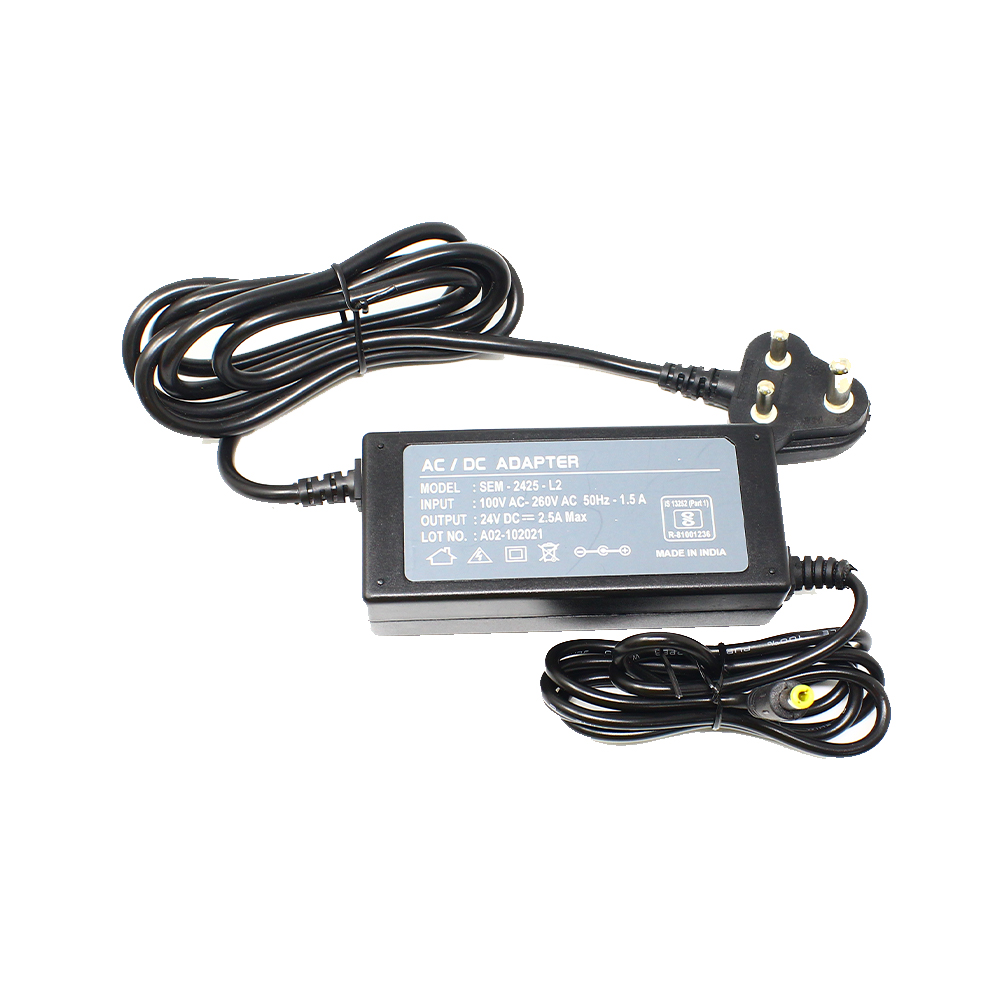 (SPIDER Automation) 24V 2.5A 60W Regulated SMPS Power Supply Adapter | 5.5 x 2.5mm DC Barrel Plug - Image 2