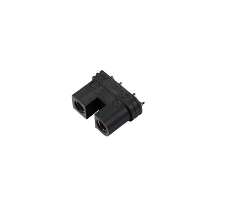 QS9-S 4P Black Anti-Spark High-Current Female Power Connector with Signal Pins (160A-220A, 6AWG-10AWG)