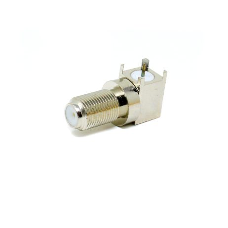 90° F-Type Female Bulkhead RF Connector | PCB & Panel Mount | 75Ω Right Angle - Image 6