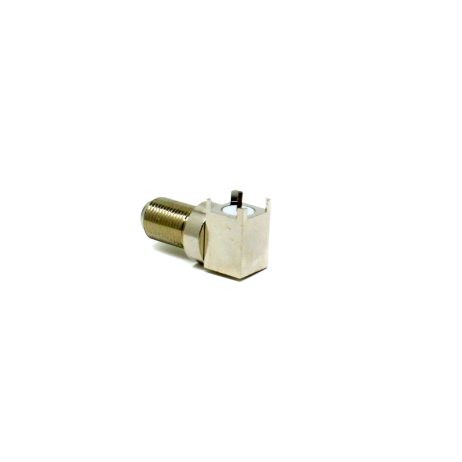 90° F-Type Female Bulkhead RF Connector | PCB & Panel Mount | 75Ω Right Angle - Image 3