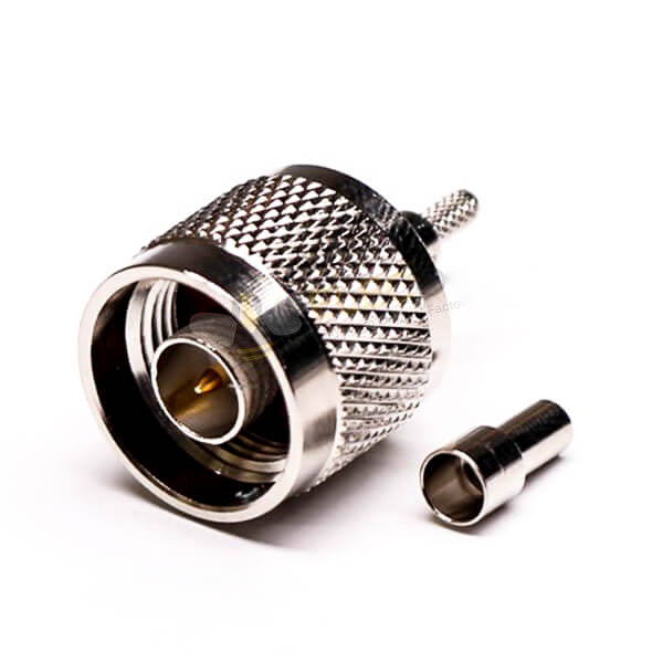 N-Type Male RF Coaxial Connector | Straight 180° Crimp Type | 50Ω Cable Mount - Image 5