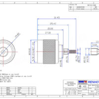 Coaxial Connector Male N Type 180 Degree Crimp Type For Cable