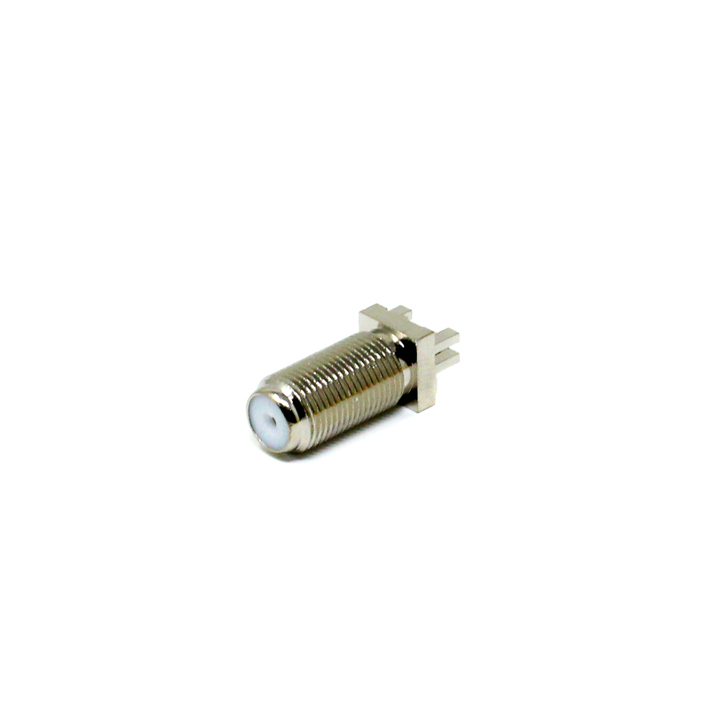 F-Type Female Straight Connector | PCB Mount | Through-Hole | 75Ω - Image 2