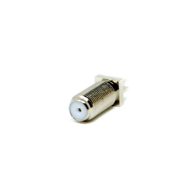 F-Type Female Straight Connector | PCB Mount | Through-Hole | 75Ω