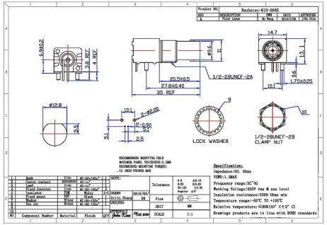 BNC Female Right-Angle (90°) Jack | Black Plastic Housing | PCB Mount | 50Ω - Image 4
