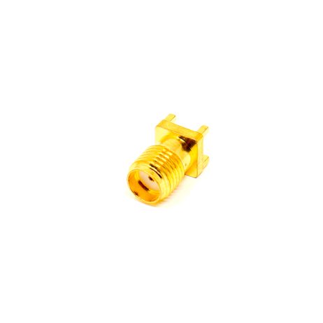 SMA Female Vertical PCB Connector | Through-Hole Mount | 50Ω | Gold-Plated | Precision RF Interface - Image 2