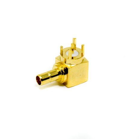 SMB Coaxial Connector | Right Angle Male | PCB Mount | Gold-Plated | 50Ω - Image 4