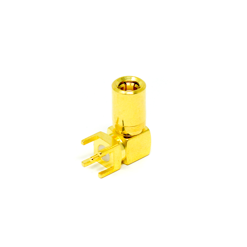 SMB Right-Angle Male Connector | Through-Hole PCB Mount | Gold-Plated | 50Ω - Image 4