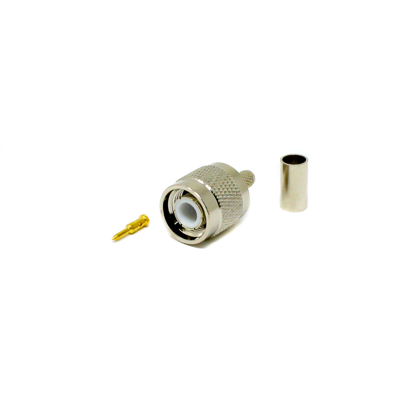 TNC Male Straight Connector | Cable Mount | Crimp/Solder Termination | 50Ω