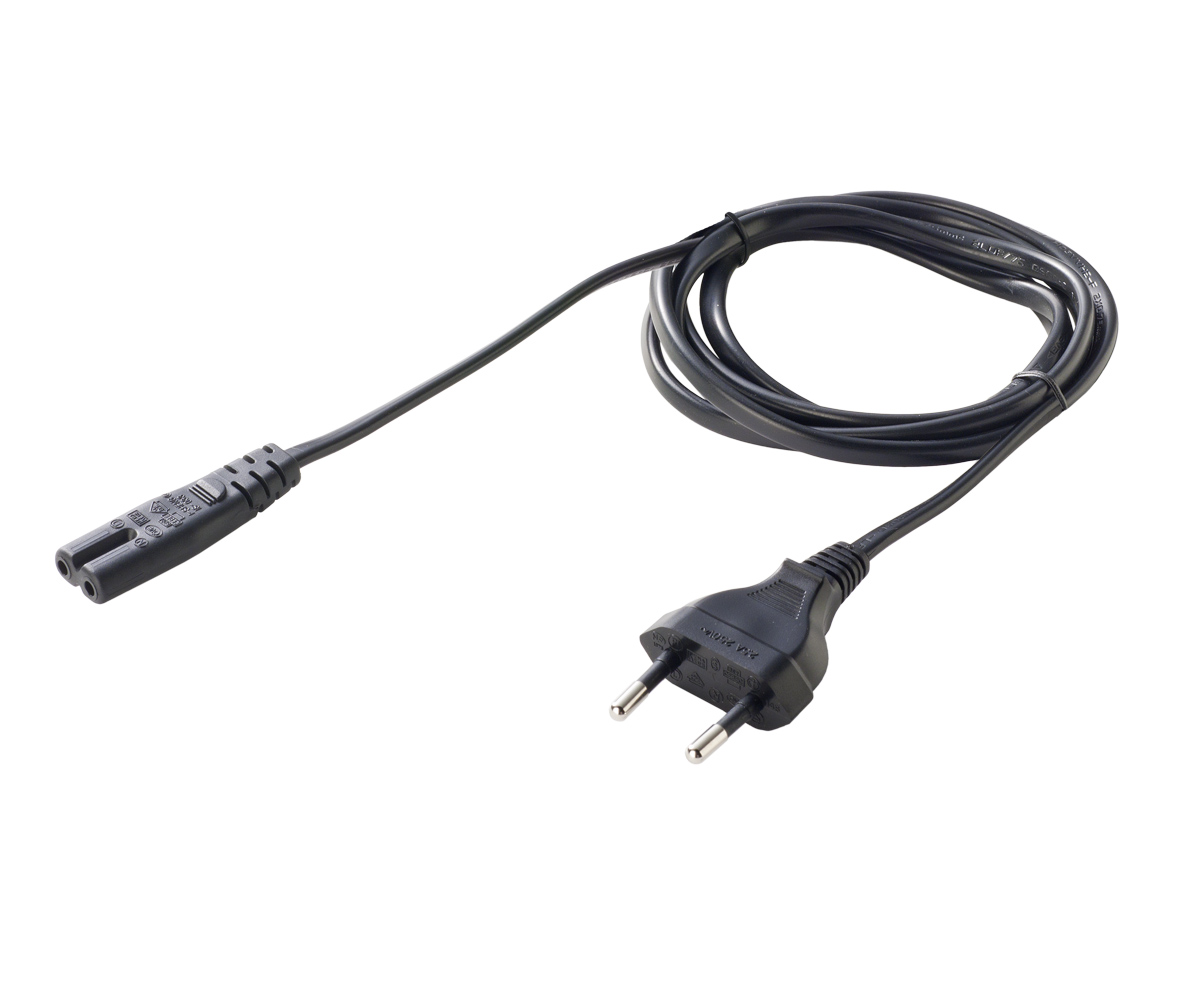 AC-C7 EU 2-Pin Power Cable 120cm Figure-8 Europlug Power Cord