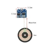 DC 5V Qi Standard Micro USB Input PCBA Circuit Board With Coil for Wireless Phone Charging (Transmitter)