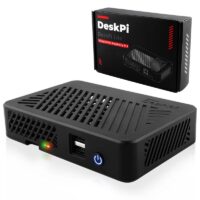 DeskPi Lite for Raspberry Pi 4, With Power Button/ Heatsink with PWM Fan/ Dual Full-Size HDMI