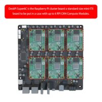 DeskPi Super6C Cluster Mini-ITX board for Raspberry Pi CM4 & CM5