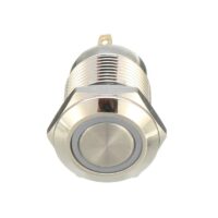 WHITE 12 mm 220 V LATCHING Metal Switch