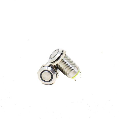 Red 12mm Momentary Metal Push Button Switch | 12V-24V | IP65 Waterproof | LED Ring - Image 5