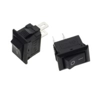 KCD11 AC 250V 3A 2 Pin SPST Snap in Mini Boat Rocker Switch (Pack of 10)