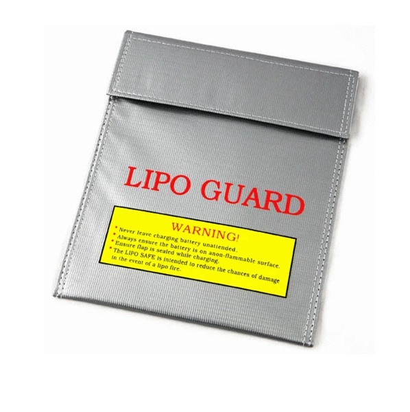 Lithium Polymer Charge Pack JUMBO Safety Sack (23cm × 30cm, Silver Fireproof Bag) - Image 2