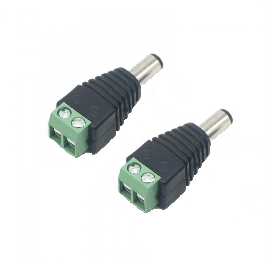 Male 2.1 x 5.5mm DC Power Jack Adapter Connector Plug for CCTV Camera (Pack of 2)