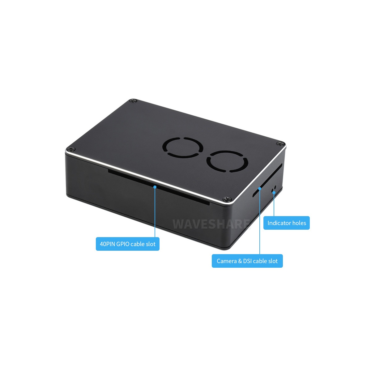 Dual Fan Case for Raspberry Pi 4 Dull-Polish Surface - Image 2