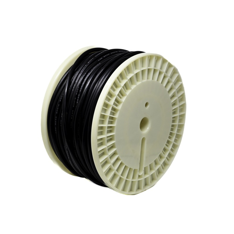8 AWG Ultra-Flexible Silicone High-Temperature Industrial Wire (Black / 130 Meter Bulk Spool) | Stranded Tinned Copper Heat-Resistant Hookup Wire for Heavy Power & Automation